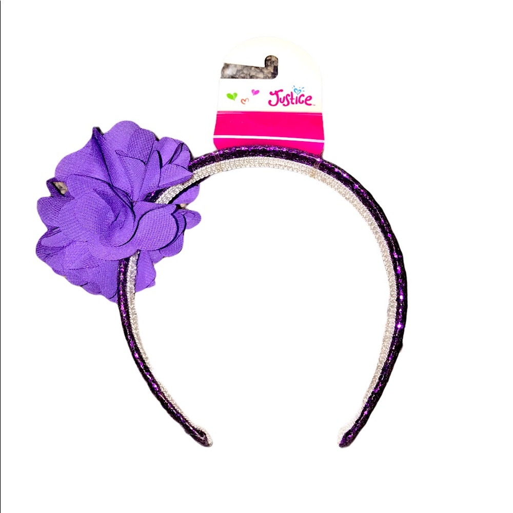 Purple Justice Flower Headband